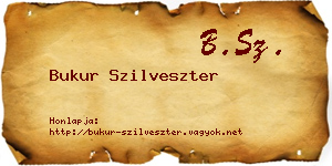 Bukur Szilveszter névjegykártya
