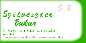 szilveszter bukur business card